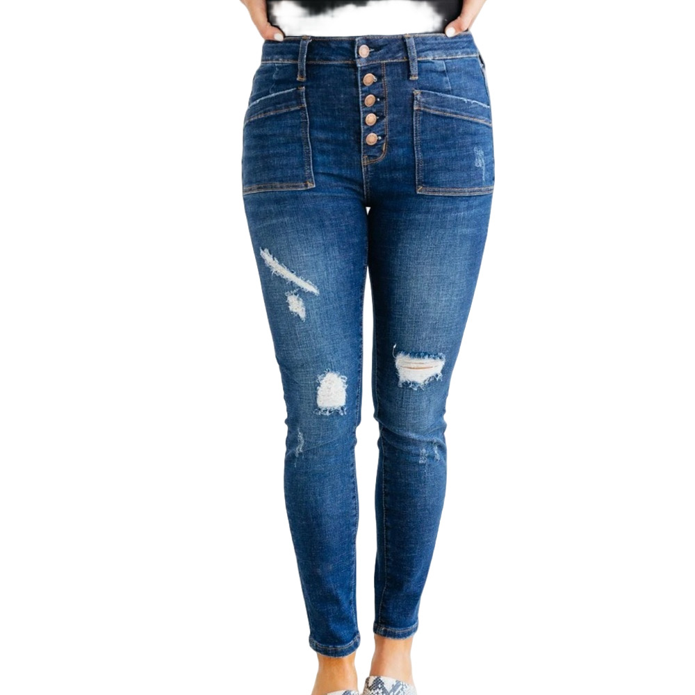 Judy Blue women’s cargo patch high rise skinny jeans, distressed, size 11 or 30